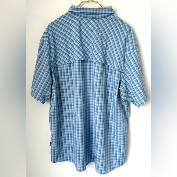 Alaskan Hardgear Blue Plaid Relaxed Fit Short Sleeve Outdoor Button Up Men’s XL - Picture 3 of 7